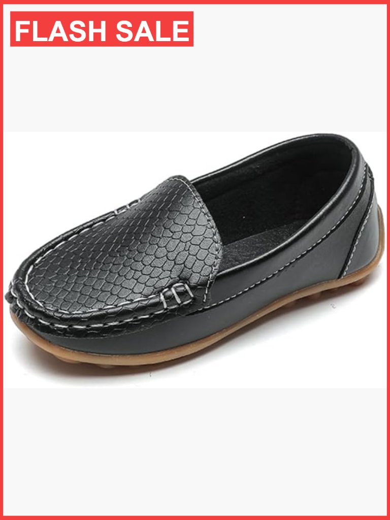 Kids Loafers Dress Shoes Oxford Mocc Boat Slip-On School Walking Shoes